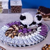 Elegant Eid Chocolate Arrangement in a Mirrored Tray by Lilac