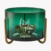 Personalized Blue Tealight Candle Stand 