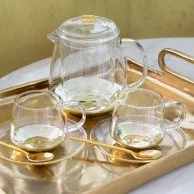 Estelle Glass Teacup & Saucer - Set of 2 