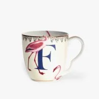 F - Alphabet Mug - flamingo by Yvonne Ellen