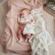 Faded Rose Pearl Velvet Blanket by Elli Junior