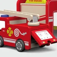 Fire Station Set + Accessories by Viga