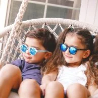Cleo - Baby Blue Mirrored Kids Sunglasses by Little Sol+
