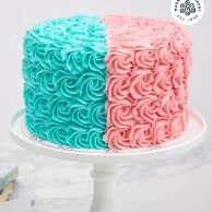 Floral Gender Reveal Cake by Magnolia