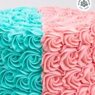 Floral Gender Reveal Cake by Magnolia