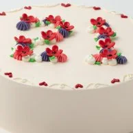 Floral Number Cute Cake by Cake Social
