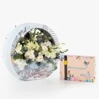 Flower Basket and Premium Nutty Chocolate By Bakery & Company Bundle