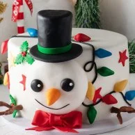Frosty Snowman Christmas Cake by Cake Social