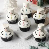 Frosty Snowman Cupcakes by Cake Social