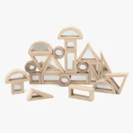 مكعبات خشبية هندسية عاكسة الشكل (24 قطعة) من فيجا