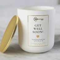 Get Well Soon Flower & Candle Bundle