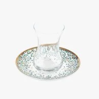 Gift Box of 2 Mirrors Teacups - Emerald