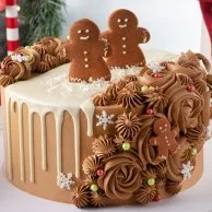 Gingerbread Man Chocolate Christmas Cake by Cake Social