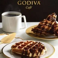 Coffee, dessert, balloons and flowers bundle at Godiva Cafe