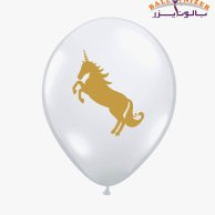 Gold unicorn latex balloon