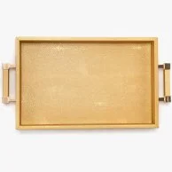 Gold Leathered Tray With Aasakom men Aawadah Phrase By Bostani