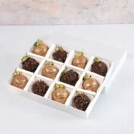 Golden and Dark Chocolate Covered Berries  by NJD