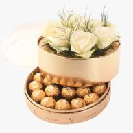 Golden Dome Chocolate and Flower Arrangement