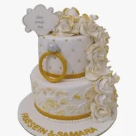 Golden Wedding 3D Cake