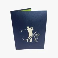 لاعب غولف وحقيبة - بطاقة ثلاثية الأبعاد من أبرا كاردس