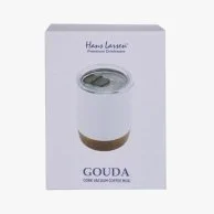 Gouda Hans Larsen Vacuum Mug With Cork Base White by Jasani
