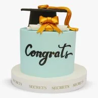Graduation Cake and Balloon Bundle By Secrets- Blue Theme 