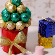 Green and Golden Truffles Topiary by NJD