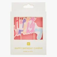 Happy Birthday Candle Large by Talking Tables