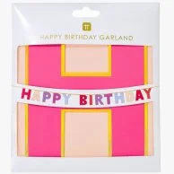 Happy Birthday Garland Riotous Rose 3meters by Talking Tables