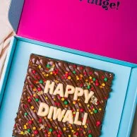 Happy Diwali Brownie Slab by Oh Fudge!