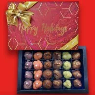 Happy Holidays Bonbon Box of 24 By Garrett Gold