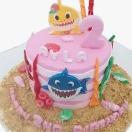 Happy Shark 3D Birthday Cake