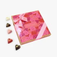 Happy Valentines Day Chocolate Gift Box 9 Pcs & Chocolate Tablet On Top