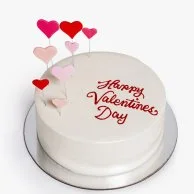 Happy Valentines Day Cute Hearts Cake By Cake Social