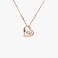 Heart Beat Necklace Gold-Vermeil by FLUORITE