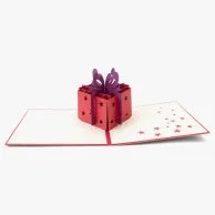 قلب معلب هدية - بطاقة ثلاثية الأبعاد من أبرا كاردس