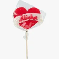 Heart Lollipop with Customized Text by Candylicious 