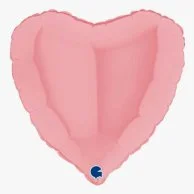 Heart Matte Pink Foil Balloons