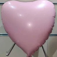 Heart Matte Pink Foil Balloons
