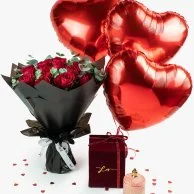 Heartfelt Love Roses & Candle Bundle