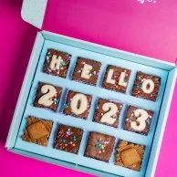 Hello 2023 Brownies By Oh Fudge