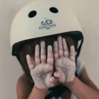 Helmet Matte White (Adjustable) by Kinderfeets