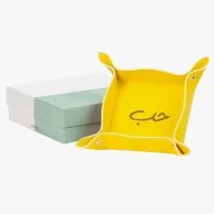 Hubb Leather Catchall Tray with Gift Box By Silsal