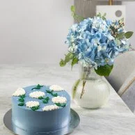 Hydrangea Blue Cute Cake Bundle