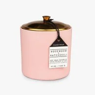 Hygge 15 Oz. Blush Ceramic With Lid Rosewood Patchouli by Paddywax