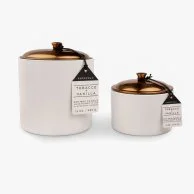 Hygge 15 Oz. White Ceramic With Lid Tobacco Vanilla by Paddywax