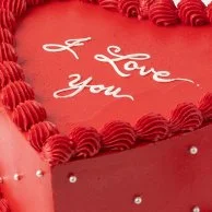 I Love You Red Heart Cake 500g by Cake Social