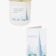 I Love You To The Top of the Burj Khalifa and Back Candle and Card Gift Set