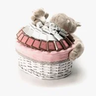 It's a Girl Chocolate Oval Basket