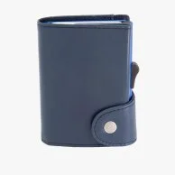 Italian Leather Dark Blue Credit Card Holder by Jasani